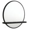 Arini - Round Vanity Wall Mirror With Shelf