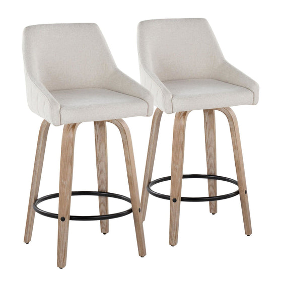 Hannah - 26" Fixed-Height Counter Stool With Swivel (Set of 2)