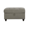 Stonenesse - Rectangular Upholstered Storage Ottoman - Gray