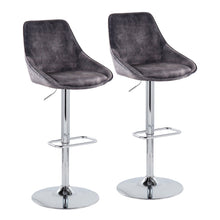  Diana - Adjustable Stool (Set of 2) - Blue