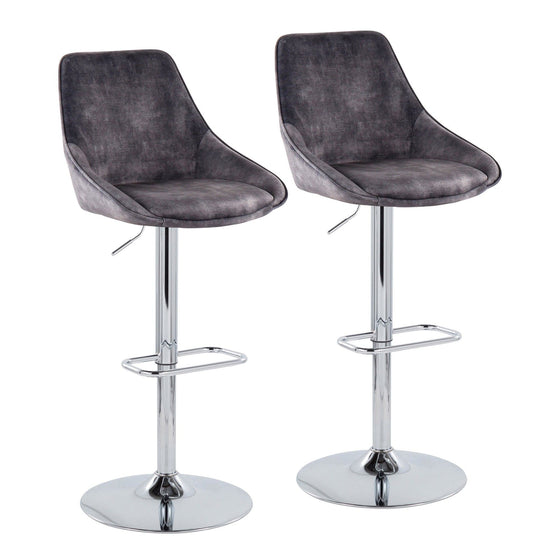 Diana - Adjustable Stool (Set of 2) - Blue