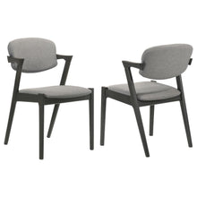  Stevie - Padded Wood Dining Arm Chair (Set of 2) - Black