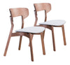 Russell - Dining Chair (Set of 2) - Walnut / Light Gray