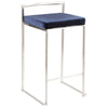 Fuji - Counter Stool Steel With Cushion - Stainless Steel