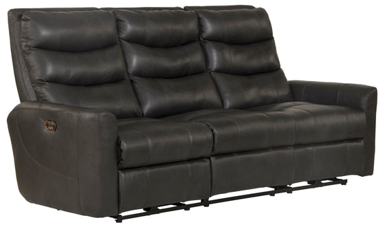 Bosa - Power Reclining Sofa - Charcoal - Leather