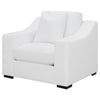 Ashlyn - Upholstered Sloped Arm Accent Chair - White