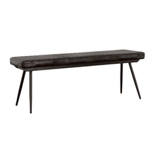  Misty - Leather Upholstered Dining Bench - Antique Espresso