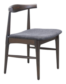  Tuzka - Dining Chair (Set of 2) - Gray & Espresso