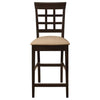 Gabriel - Lattice Back Counter Chair (Set of 2) - Cappuccino