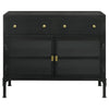 Sadler - 2-Drawer Metal Accent Storage Cabinet - Matte Black