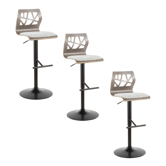 Folia - Adjustable Barstool (Set of 2) - Black Base