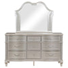 Evangeline - 9-Drawer Dresser With Mirror - Silver Oak