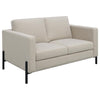 Tilly - Upholstered Track Arm Loveseat - Oatmeal