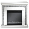 Lorelai - Mirrored Freestanding Electric Fireplace - Silver