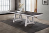 Maisie - Dining Table Top & Base - White / Dark Brown