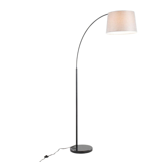 March - Floor Lamp - Black Marble