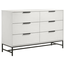  Sonora - 6-Drawer Bedroom Dresser - White