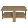 Dawn - Square Engineered Wood Coffee Table - Mango Brown