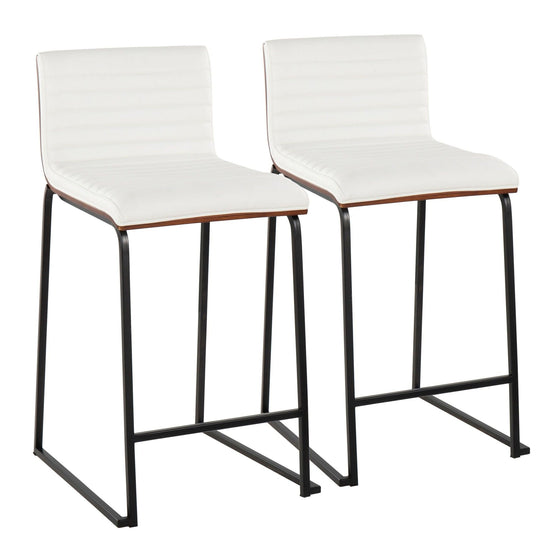 Mason Mara - 26" Fixed-Height Counter Stool (Set of 2) - Black Legs