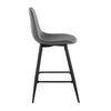 Pebble - 24" Fixed-height Counter Stool (Set of 2) - Gray And Black