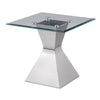 Jenny - Glass Top Stainless Steel Side End Table - Chrome