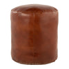 Cobbler - Pouf - Brown Leather - 18.5"