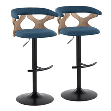  Gardenia - Adjustable Barstool (Set of 2) - Black Base & Brown Backrest