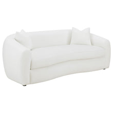  Isabella - Faux Sheepskin Upholstered Sofa Natural - Ivory