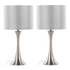 Lenuxe - 24" Metal Table Lamp (Set of 2) - Steel Base