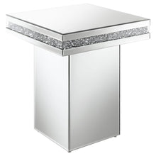  Elora - Square Mirrored Accent Side Table - Silver