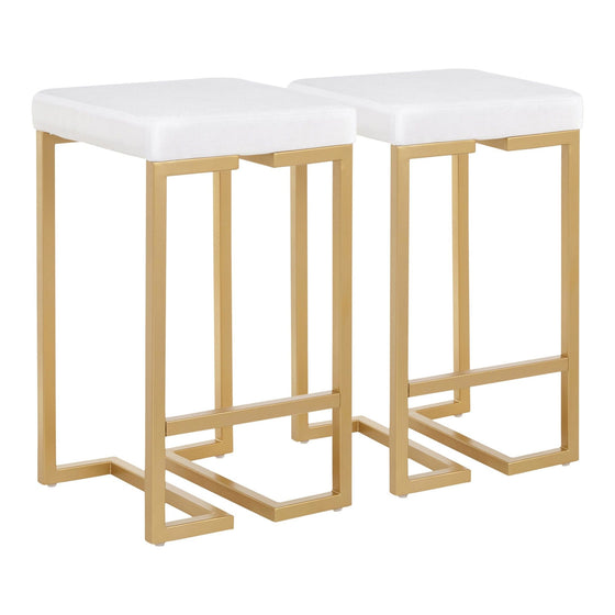 Midas - 26" Glam Counter Stool - Gold (Set of 2)