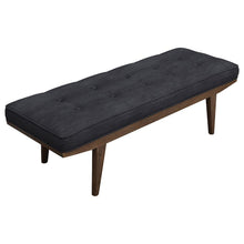  Wilson - Fabric Upholstered Tufted Accent Bench - Gray