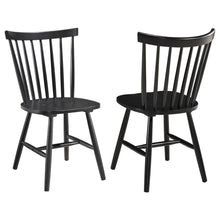  Hollyoak - Windsor Wood Dining Side Chair (Set of 2) - Black