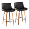 Santi - 25" Fixed-Height Counter Stool With Swivel - Zebra Wood (Set of 2)