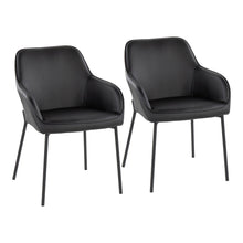  Daniella - Dining Chair - Black Metal And Black Faux Leather (Set of 2)