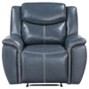 Sloane - Upholstered Padded Arm Recliner Chair - Blue