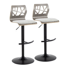  Folia - Adjustable Barstool (Set of 2) - Gray