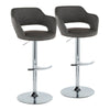 Margarite - Ajustable Barstool With Swivel - Chrome Metal (Set of 2)