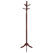  Riona - 6 Hook Freestanding Wood Coat Rack Hat Hanger - Merlot