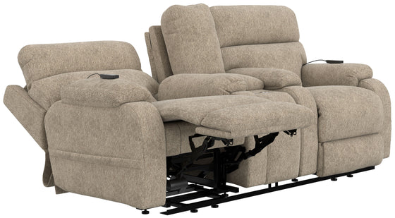 Regenerator - Dual Lift Power Headrest Console Loveseat With CR3 Heat/Massage/Lumbar/Zero Gravity