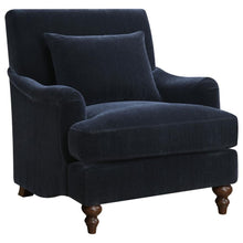  Frodo - Upholstered English Arm Accent Chair - Midnight Blue