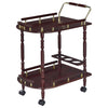 Palmer - 2-Tier Rectangular Wood Bar Cart - Merlot