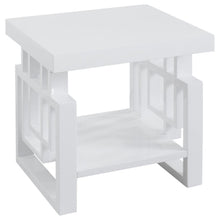  Schmitt - Rectangular Side End Table - White High Gloss