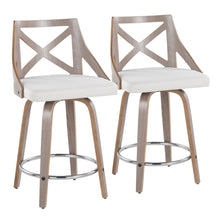  Charlotte - 24" Fixed-height Counter Stool (Set of 2) - Gray And Cream