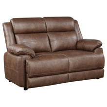  Ellington - Upholstered Padded Arm Loveseat - Dark Brown