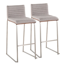  Mason Mara - 30" Fixed-height Barstool (Set of 2) - Beige