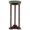 Edie - Round Marble Top Accent Side Table - Merlot