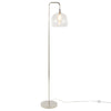 Metro - 61" Metal Floor Lamp - Clear Seeded Glass