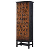 Lovegood - 2 Door Wood Tall Storage Cabinet - Black And Brown