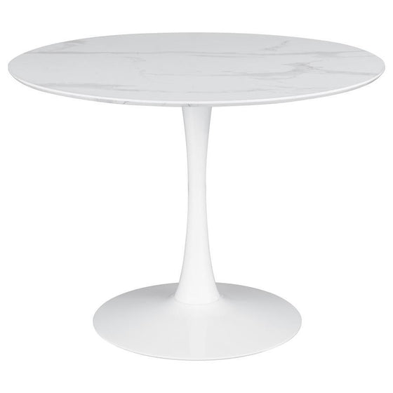 Arkell - Round Faux Marble Top Dining Table